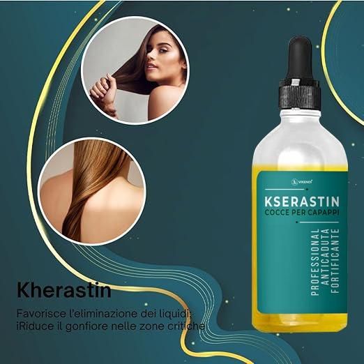Kserastin Cocce Per Capappi Natural Serum to Strengthen Hair and Fight Against Hair Loss 30ML (Pack of 2)