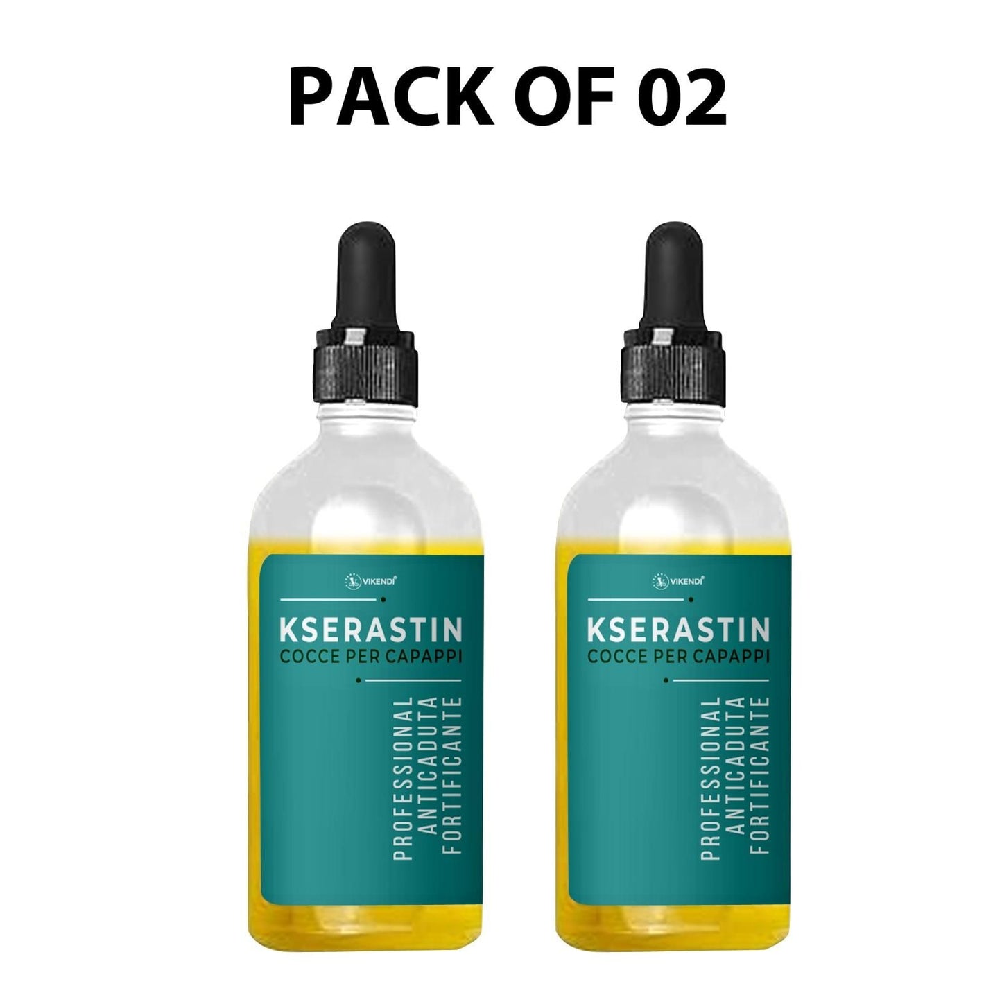 Kserastin Cocce Per Capappi Natural Serum to Strengthen Hair and Fight Against Hair Loss 30ML (Pack of 2)